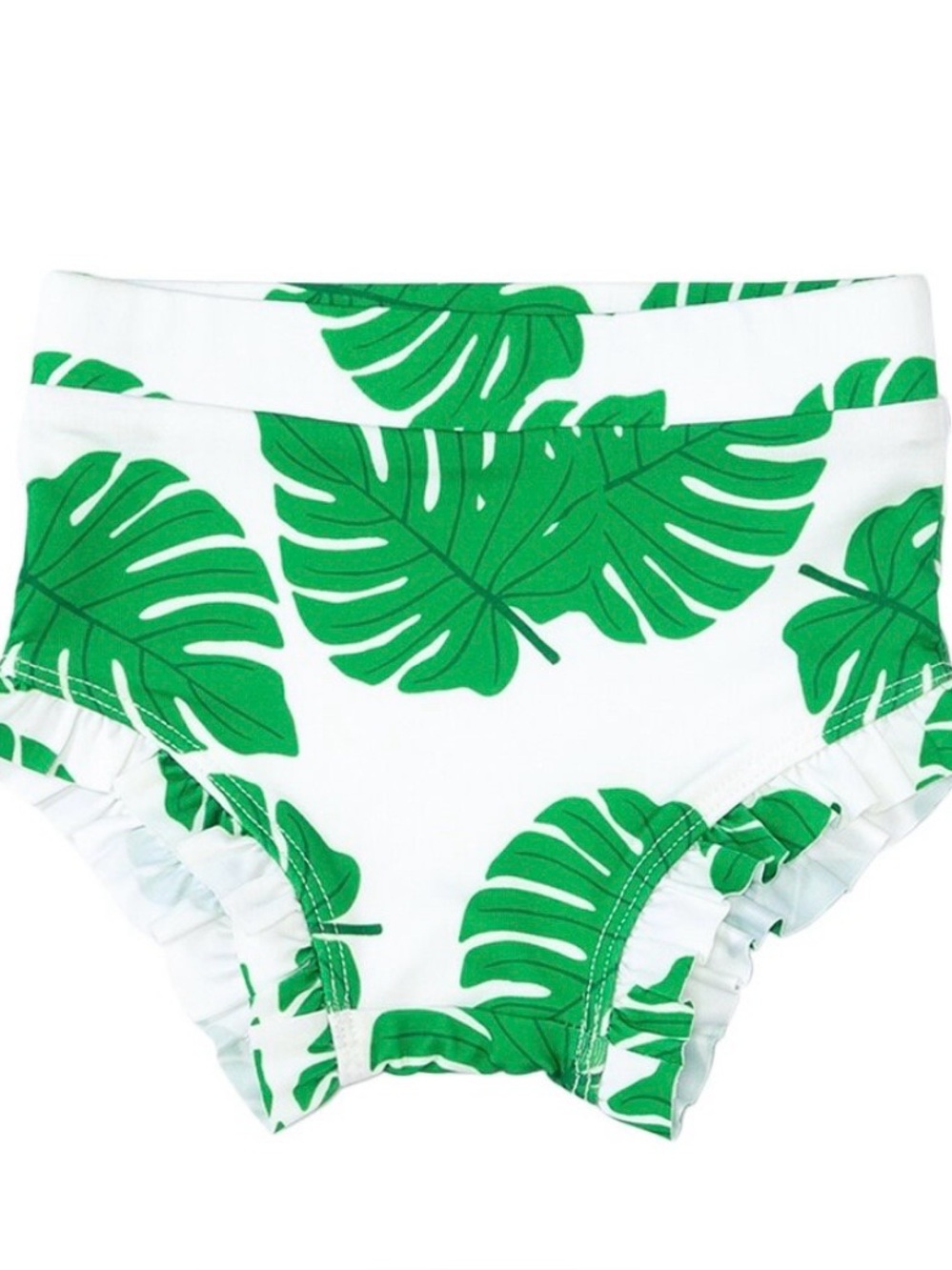 Monica + Andy Ruffle Bottoms Under the Palms Print UPF 50+ NWT